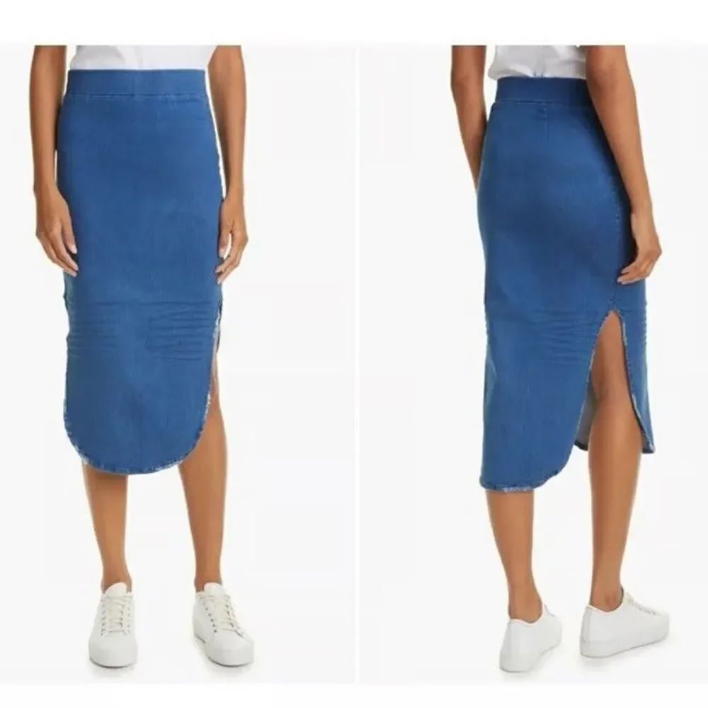 Frank & Eileen Donegal Unforgettable Skirt Denim Wash NEW $268